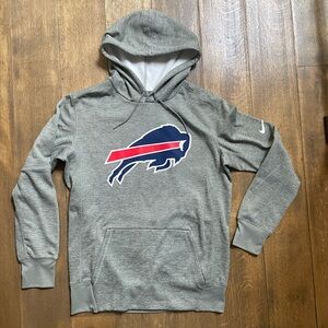 NEW Buffalo Bills NIKE sweatshirt hoodie Medium dry fit light gray football wear